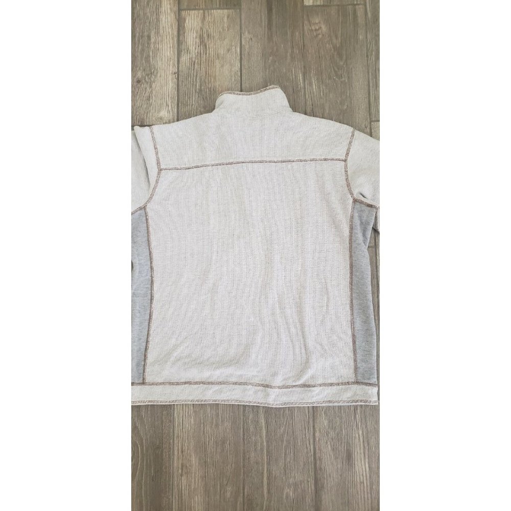 Tommy Bahama Jean 1/4 Zip Sweater Men Large Reversible Neutral Tone Long Sleeve - Picture 2 of 12